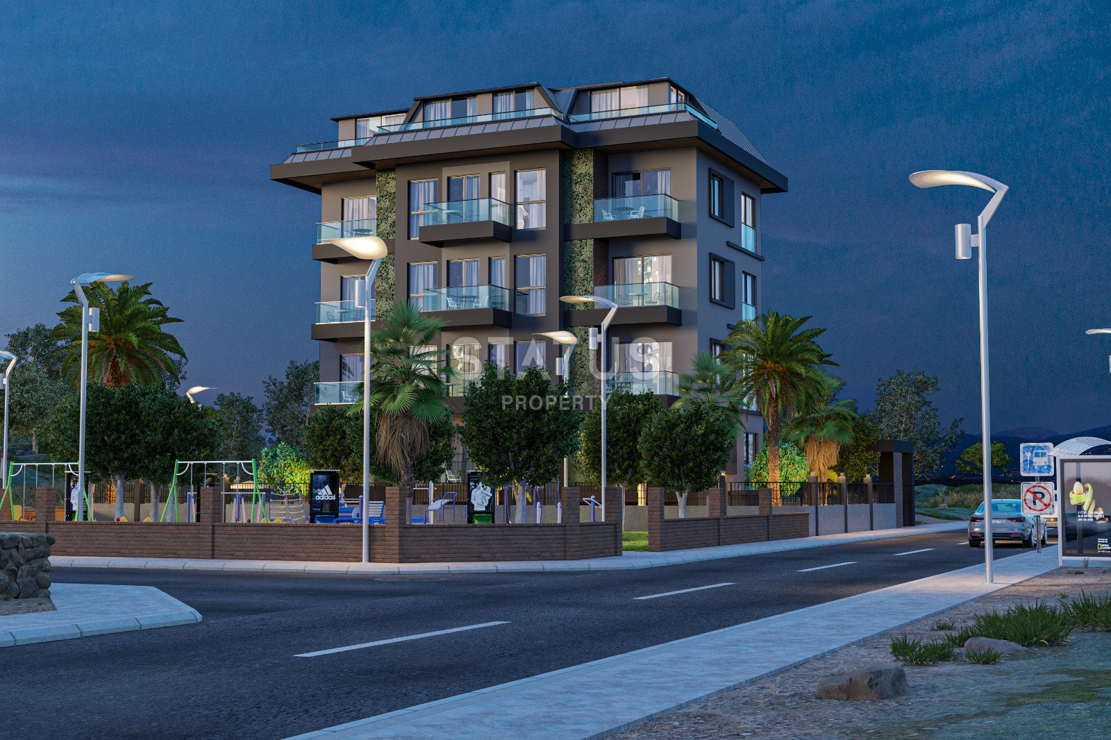 Последняя двухуровневая квартира 1+1 в бутик комплексе в 800 метрах от моря в Авсалларе, 120м.кв фото 17