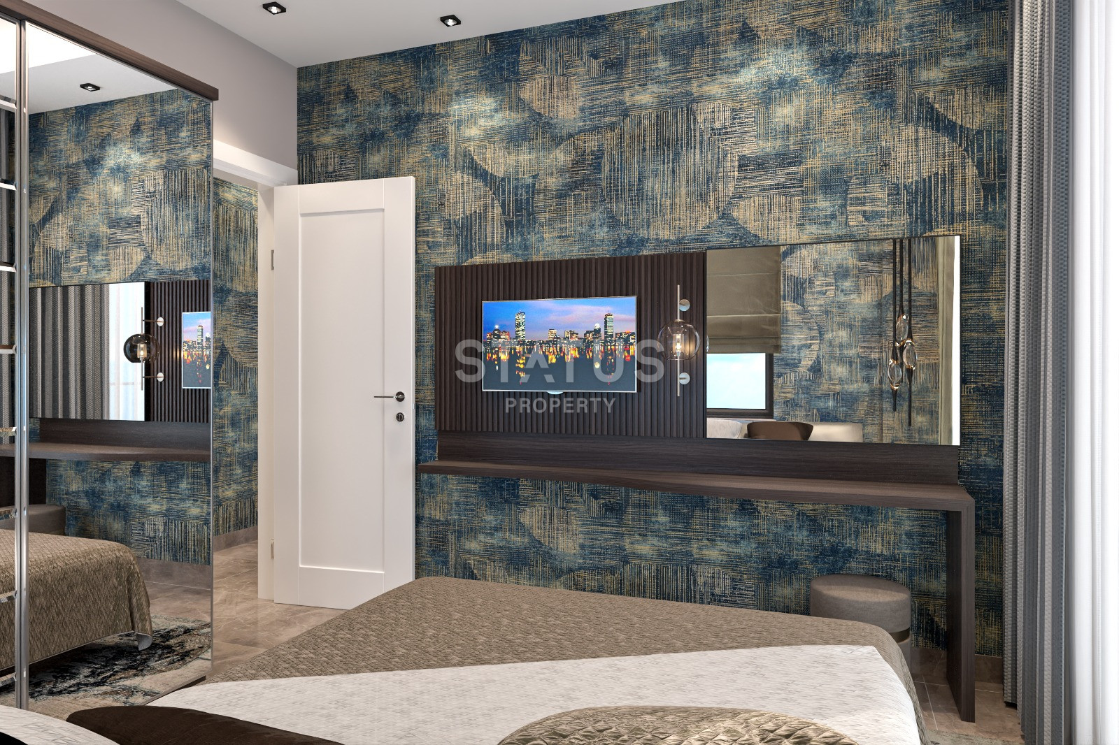 Последняя двухуровневая квартира 1+1 в бутик комплексе в 800 метрах от моря в Авсалларе, 120м.кв фото 18