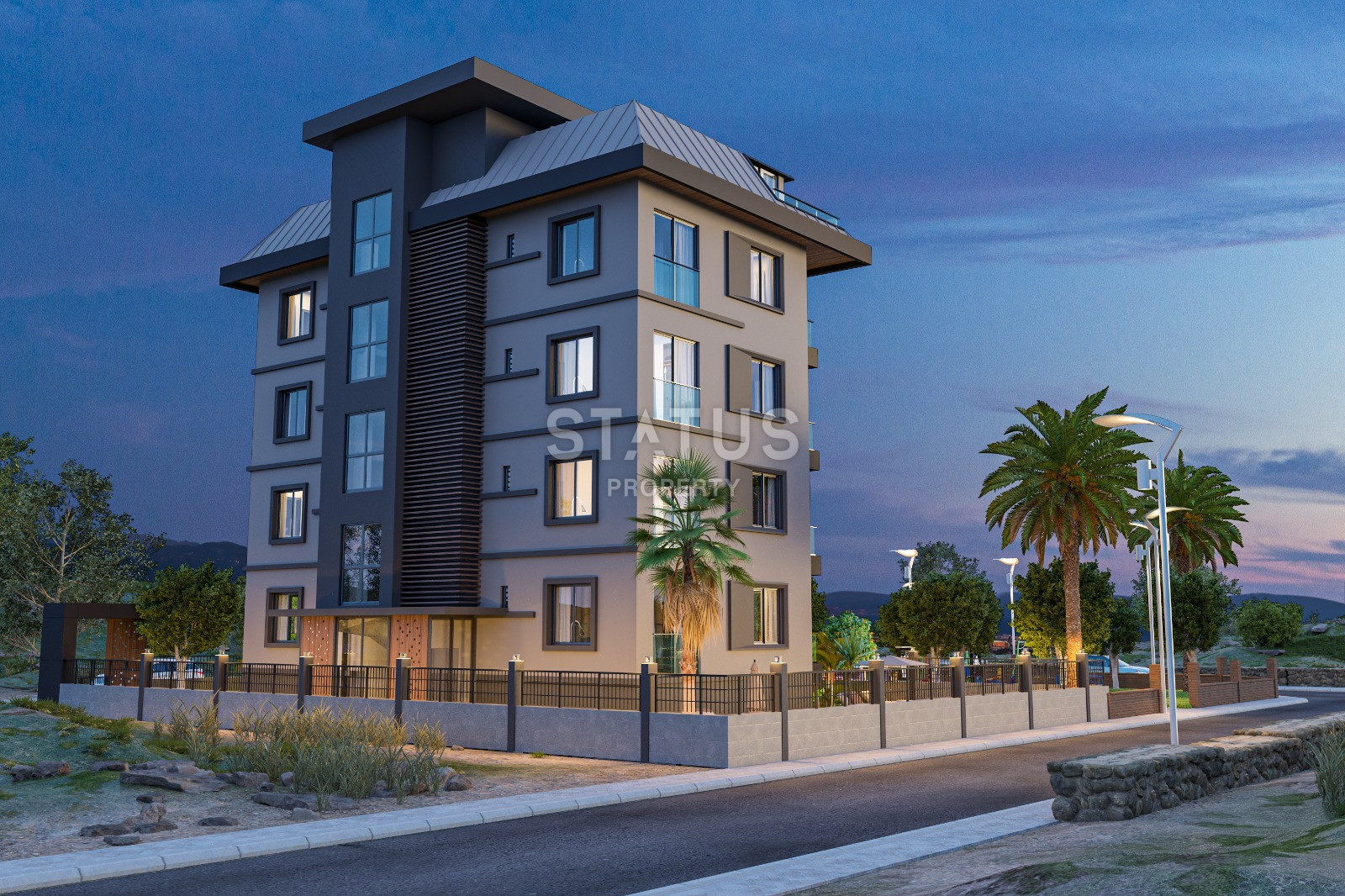 Последняя двухуровневая квартира 1+1 в бутик комплексе в 800 метрах от моря в Авсалларе, 120м.кв фото 19