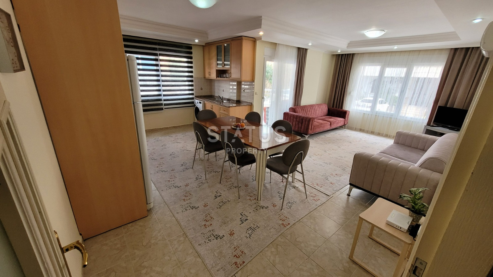 Меблированные апартаменты в 130 м от моря, район Тосмур, 115 м2 фото 1