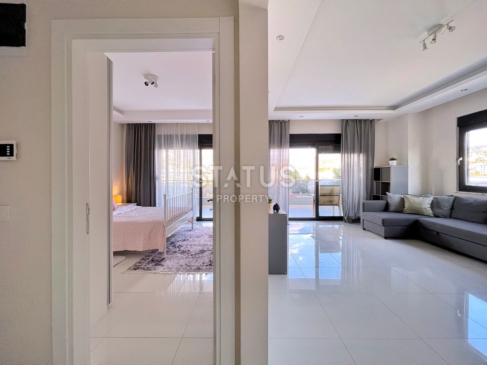 Просторные апартаменты у моря в Каргыджаке, комплекс с инфраструктурой, 1+1 75м2 фото 11