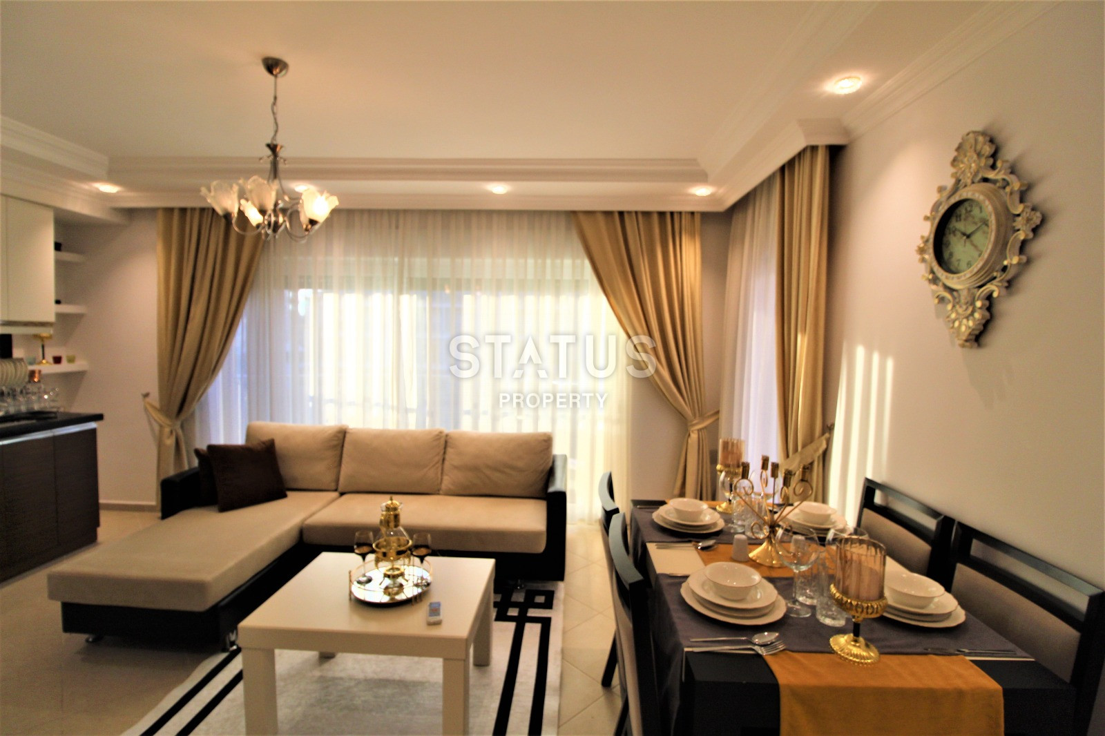 Меблированные апартаменты 1+1 в 50 м от моря, района Кестель, 65 м2 фото 3