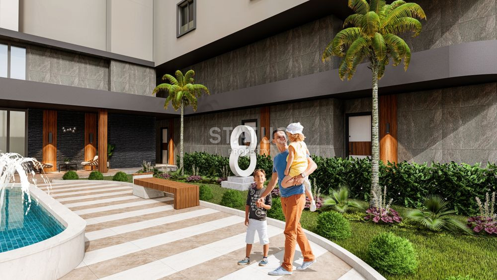 Проект в районе Махмутлар с различными планировками, 43 – 106 м2 фото 12