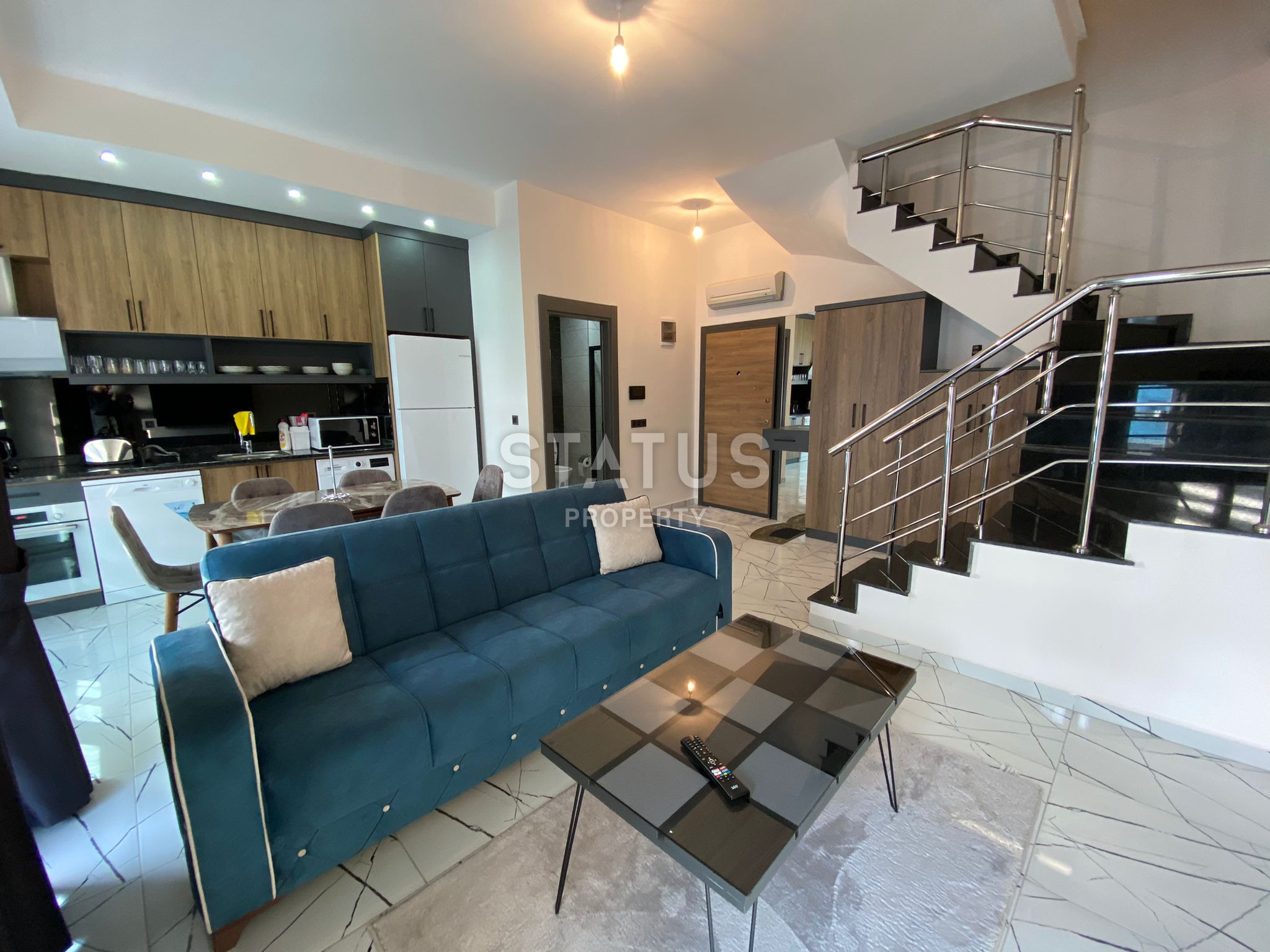 Duplex apartment 2+1 layout with furniture, in the Oba area, 115 sq.m. фото 6