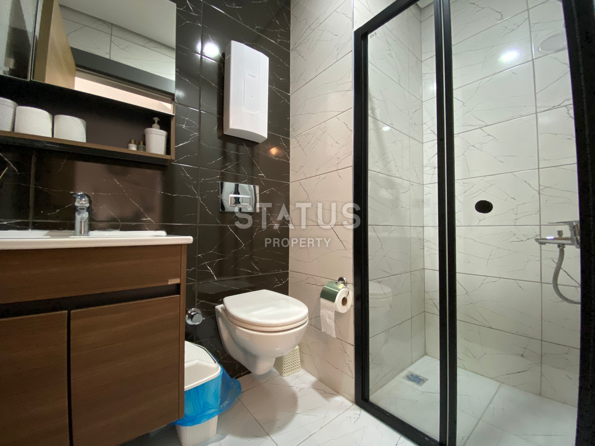 Duplex apartment 2+1 layout with furniture, in the Oba area, 115 sq.m. фото 14