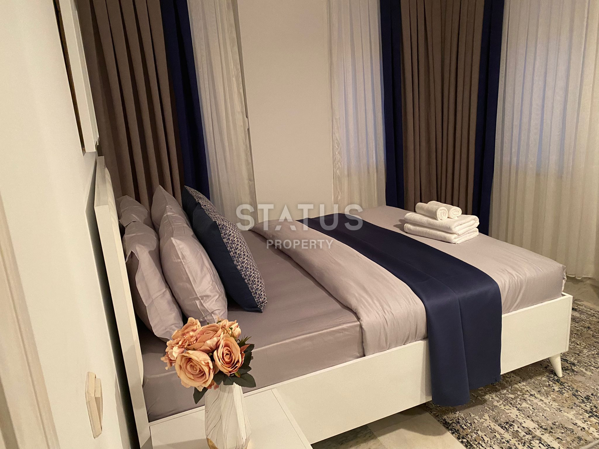 Квартира планировки 2+1 с ремонтом и мебелью в районе пляжа Клеопатры, 120м.кв фото 3