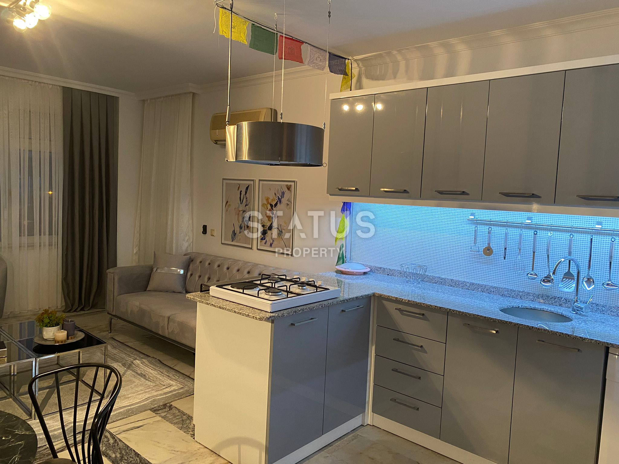 Квартира планировки 2+1 с ремонтом и мебелью в районе пляжа Клеопатры, 120м.кв фото 18