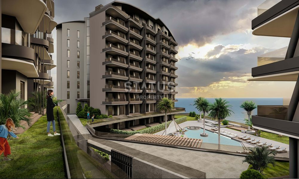 Новый масштабный проект с шикарной инфраструктурой, собственным пляжем и очень большой квадратурой! Район Окурджалар, 500м к морю! фото 4