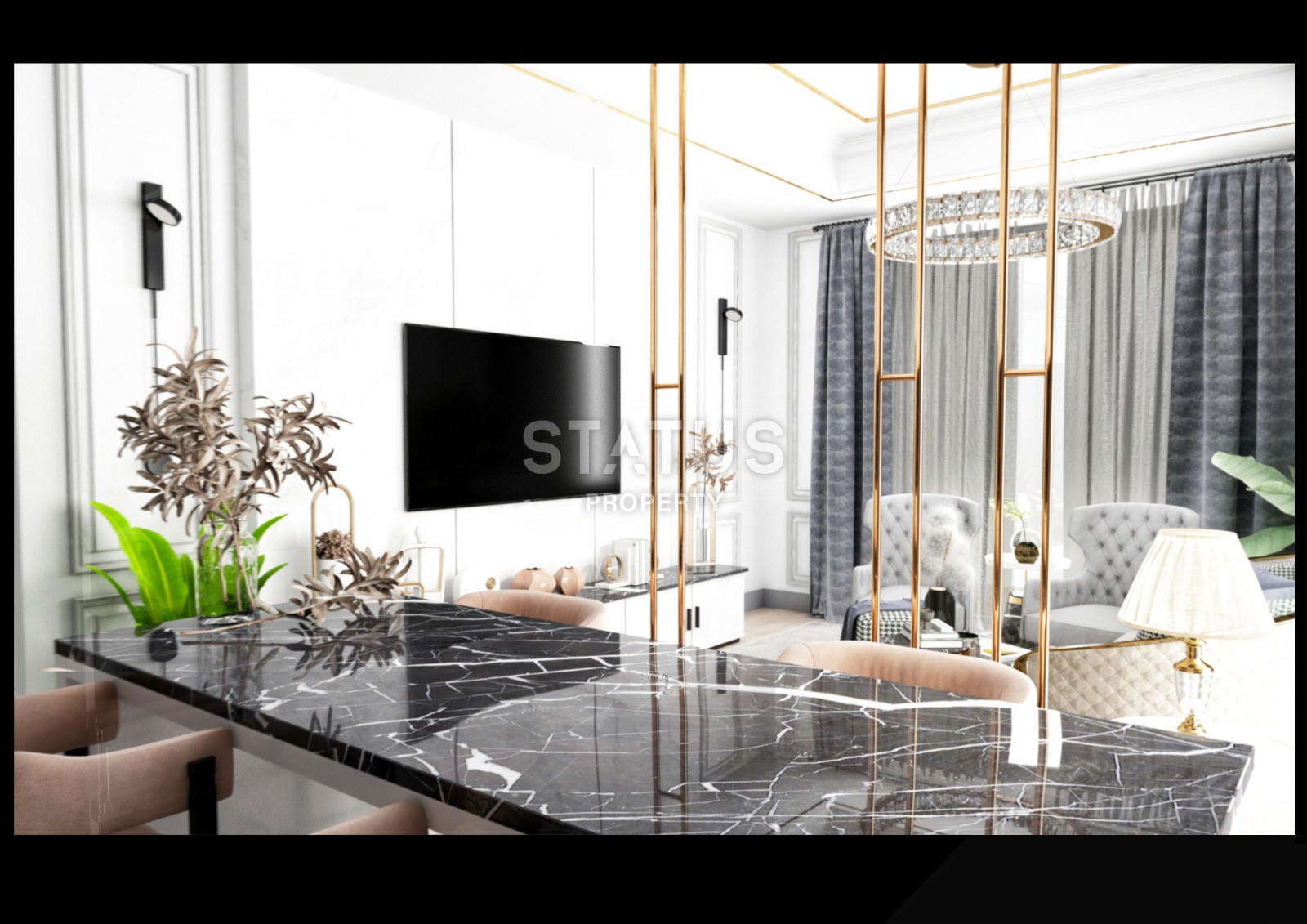 Двухкомнатная квартира в комплексе с инфраструктурой отеля 5* с собственным пляжем в 750метрах от моря Махмутлар, 75м.кв фото 7