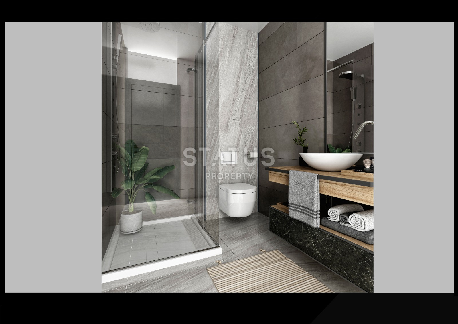 Двухкомнатная квартира в комплексе с инфраструктурой отеля 5* с собственным пляжем в 750метрах от моря Махмутлар, 75м.кв фото 9