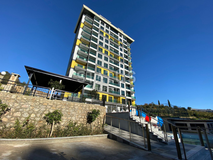 Две квартиры 1+1 в новом комплексе в Махмутларе, вид на море и горы фото 1