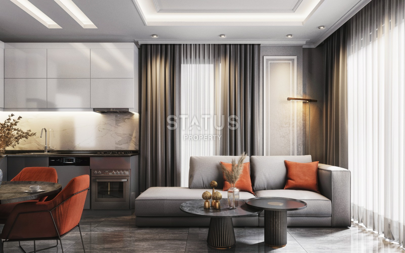 The last 2+1+studio in a project under construction with a chic location in the center of Alanya! 250 meters to the sea! фото 10