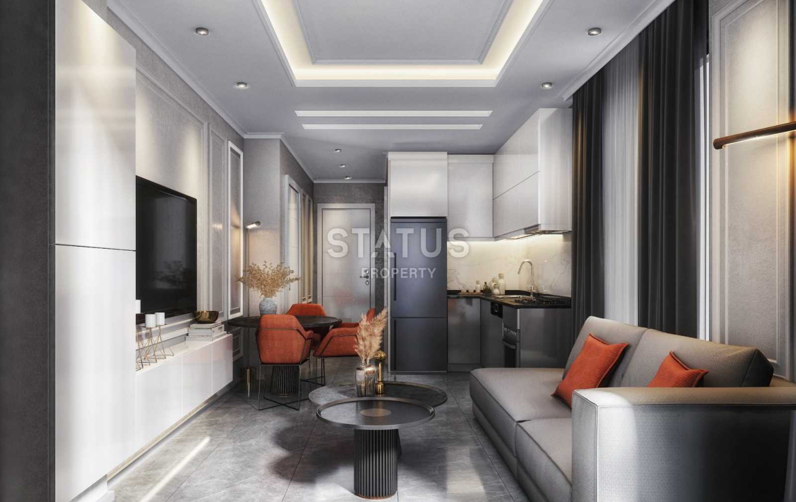 The last 2+1+studio in a project under construction with a chic location in the center of Alanya! 250 meters to the sea! фото 12