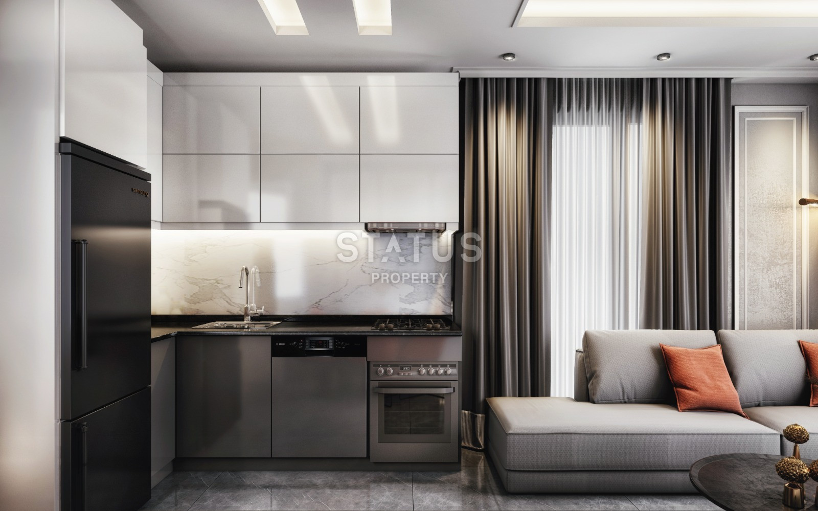 The last 2+1+studio in a project under construction with a chic location in the center of Alanya! 250 meters to the sea! фото 13