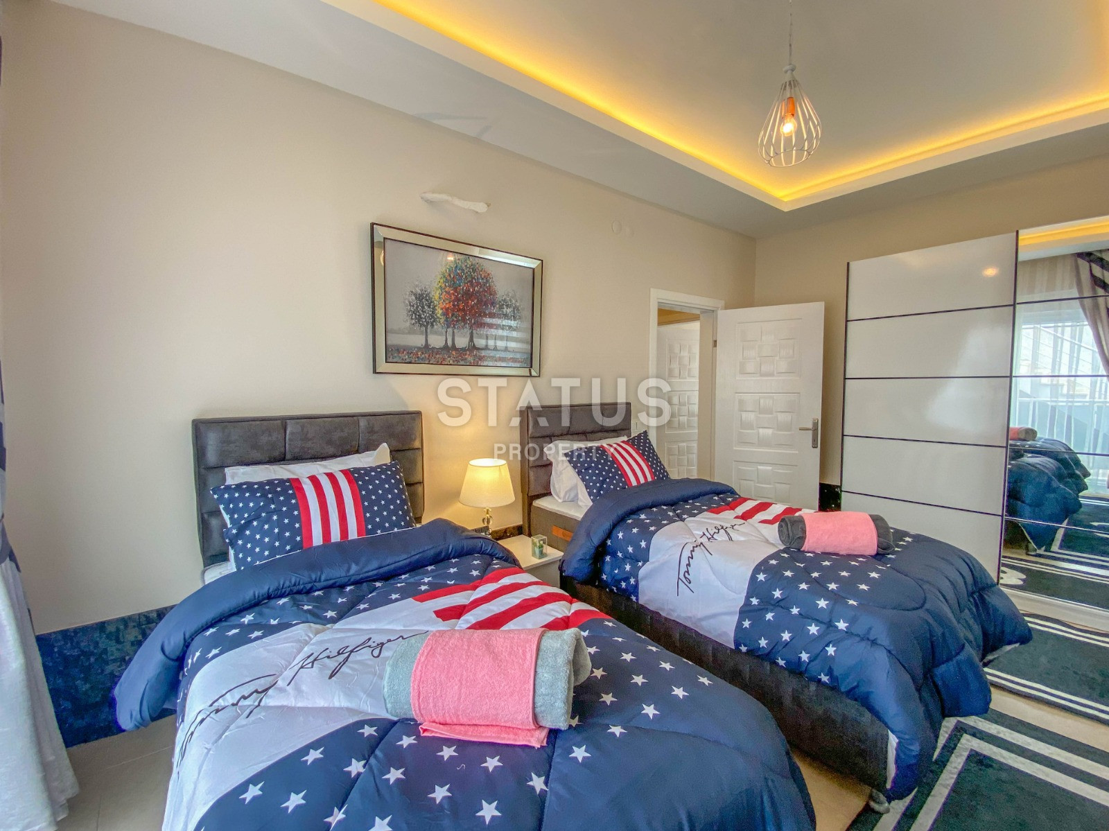 Меблированный садовый дуплекс 3+1 в 2 минутах от моря в Кестеле, 130 м2. фото 4