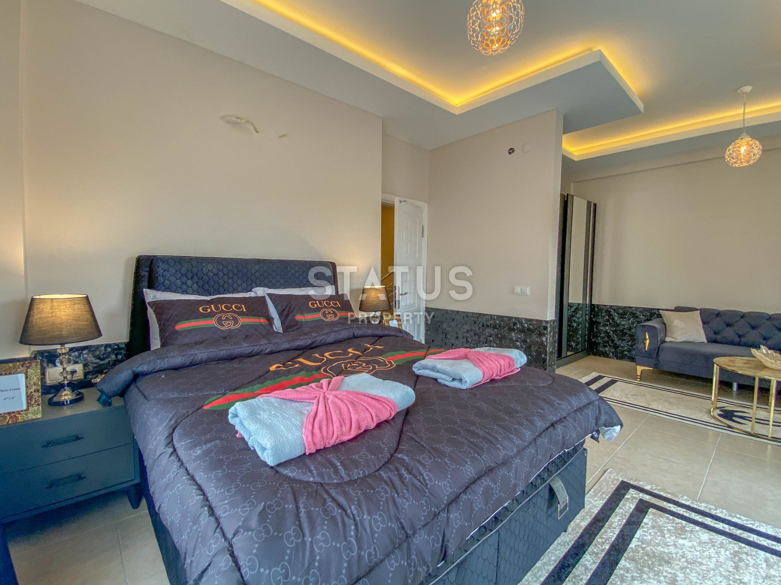 Меблированный садовый дуплекс 3+1 в 2 минутах от моря в Кестеле, 130 м2. фото 9