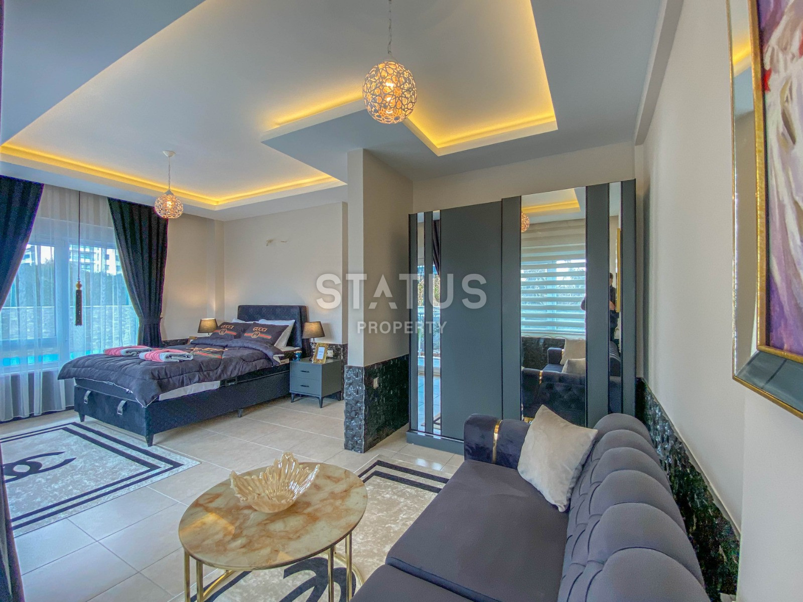 Меблированный садовый дуплекс 3+1 в 2 минутах от моря в Кестеле, 130 м2. фото 10