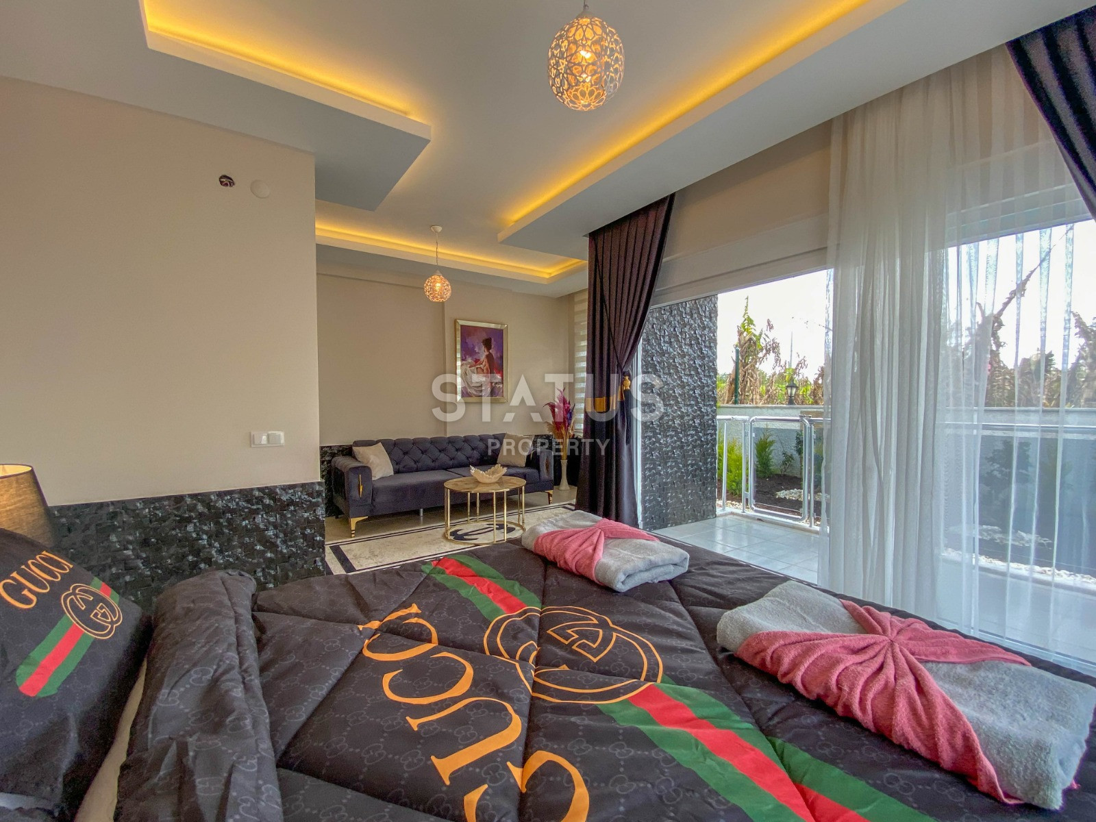 Меблированный садовый дуплекс 3+1 в 2 минутах от моря в Кестеле, 130 м2. фото 13