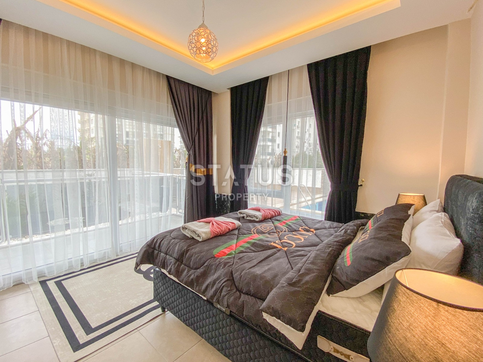 Меблированный садовый дуплекс 3+1 в 2 минутах от моря в Кестеле, 130 м2. фото 14