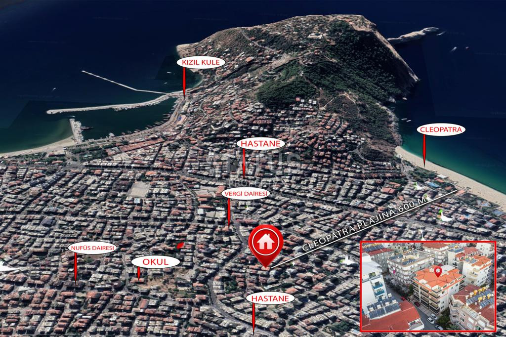 Duplex spacious apartments 3+1 in the center of Alanya, 160 m2. фото 5