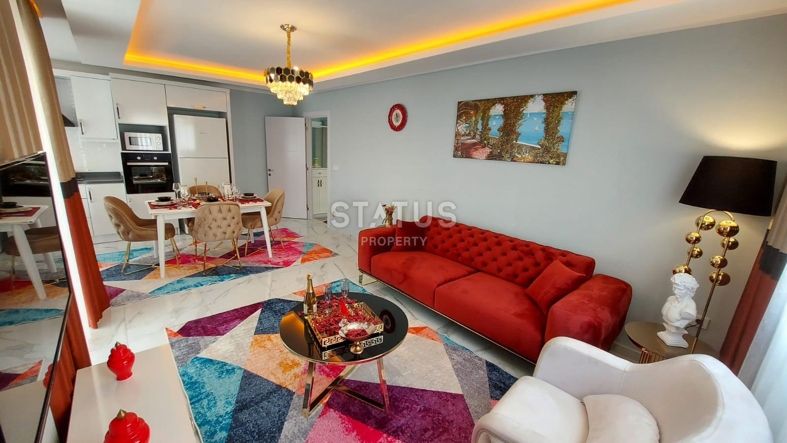 Меблированная квартира 2+1 в 300м от моря, 100м2 фото 1