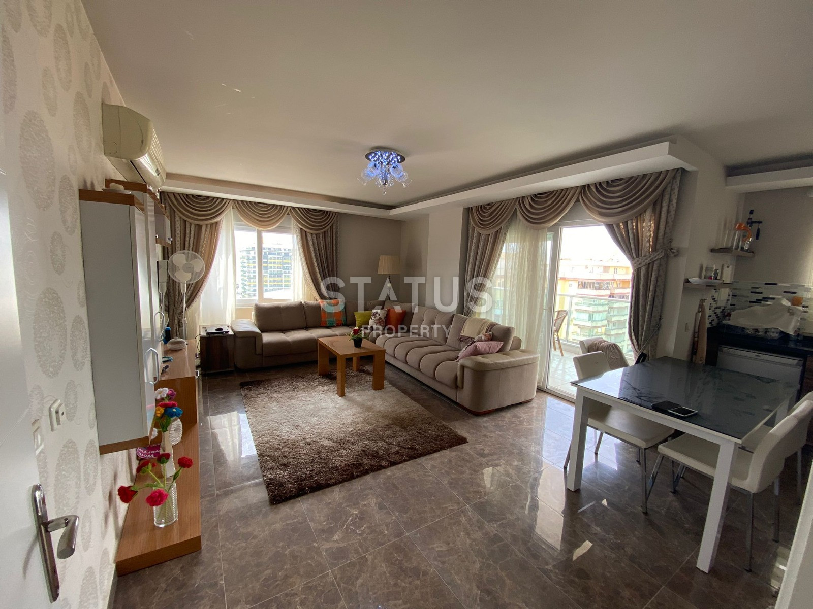 Меблированная квартира с видом на море в Махмутларе. 120м2 фото 1