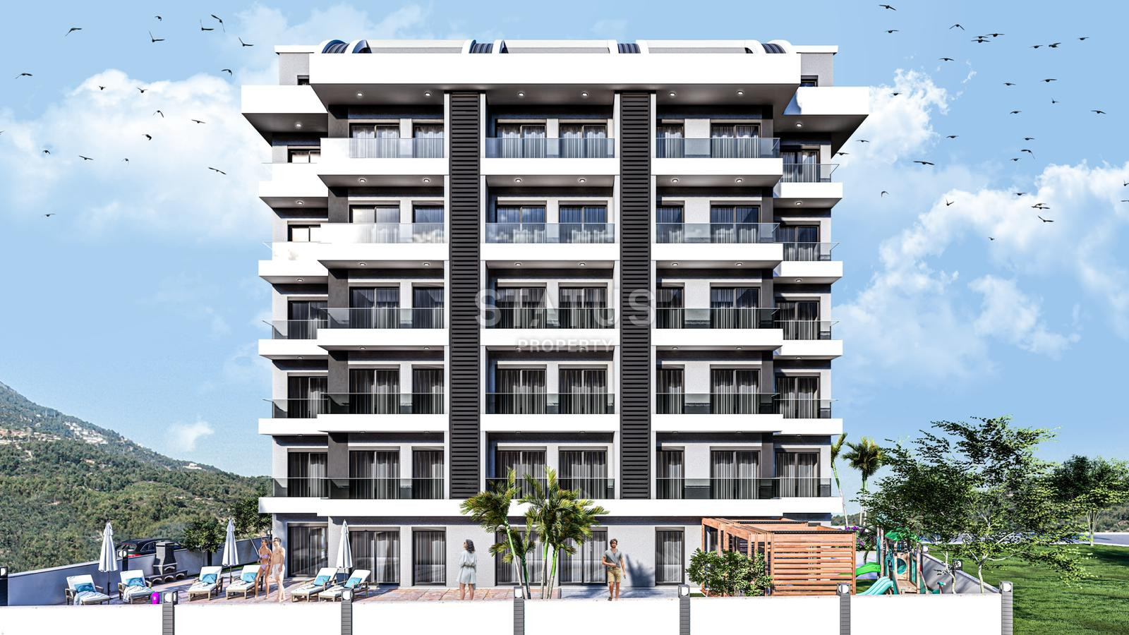 Investment project at attractive prices 1km from the beach in Avsalara. 44m2-104m2 фото 4