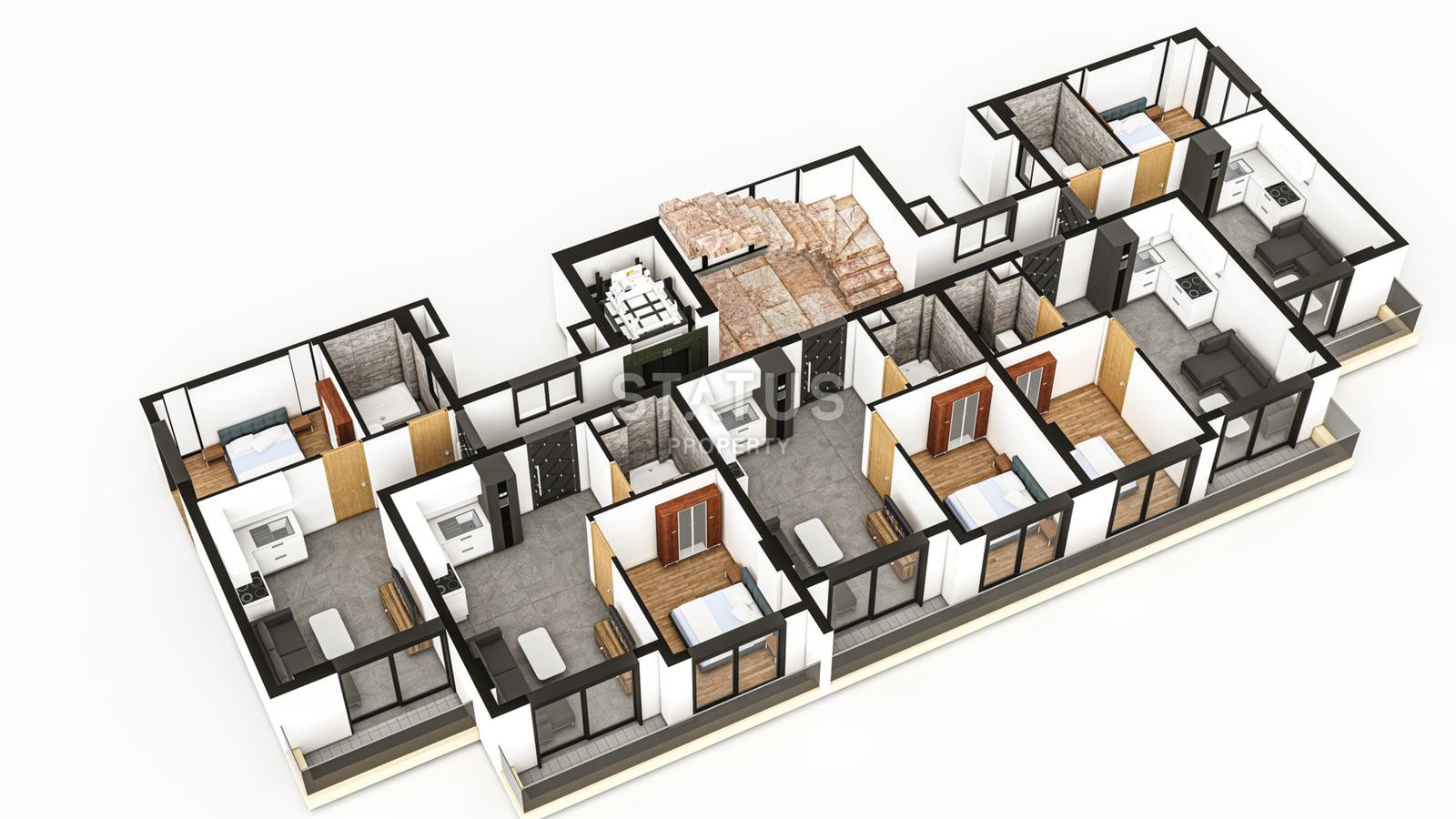 Investment project at attractive prices 1km from the beach in Avsalara. 44m2-104m2 фото 12