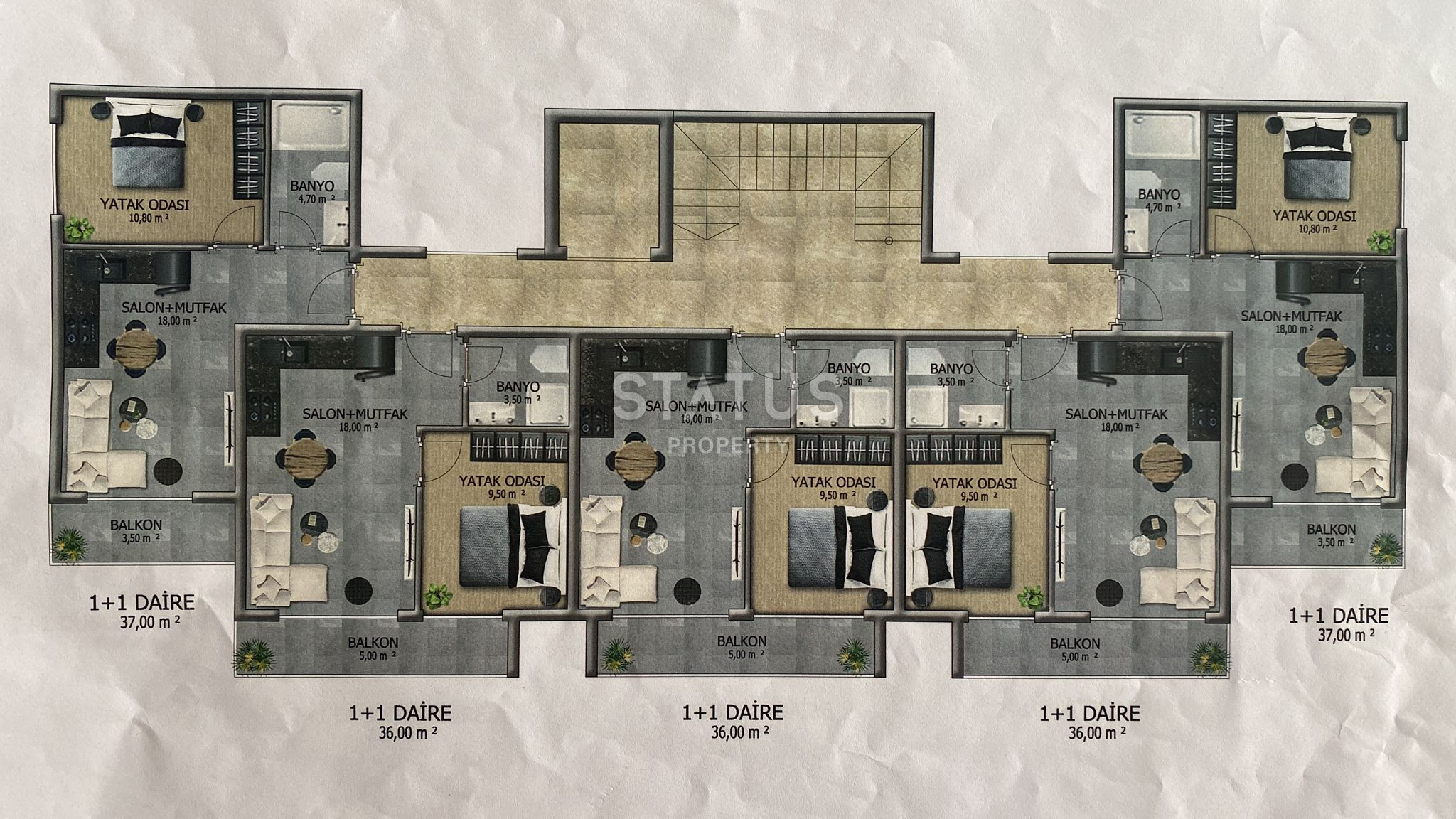 Investment project at attractive prices 1km from the beach in Avsalara. 44m2-104m2 фото 13