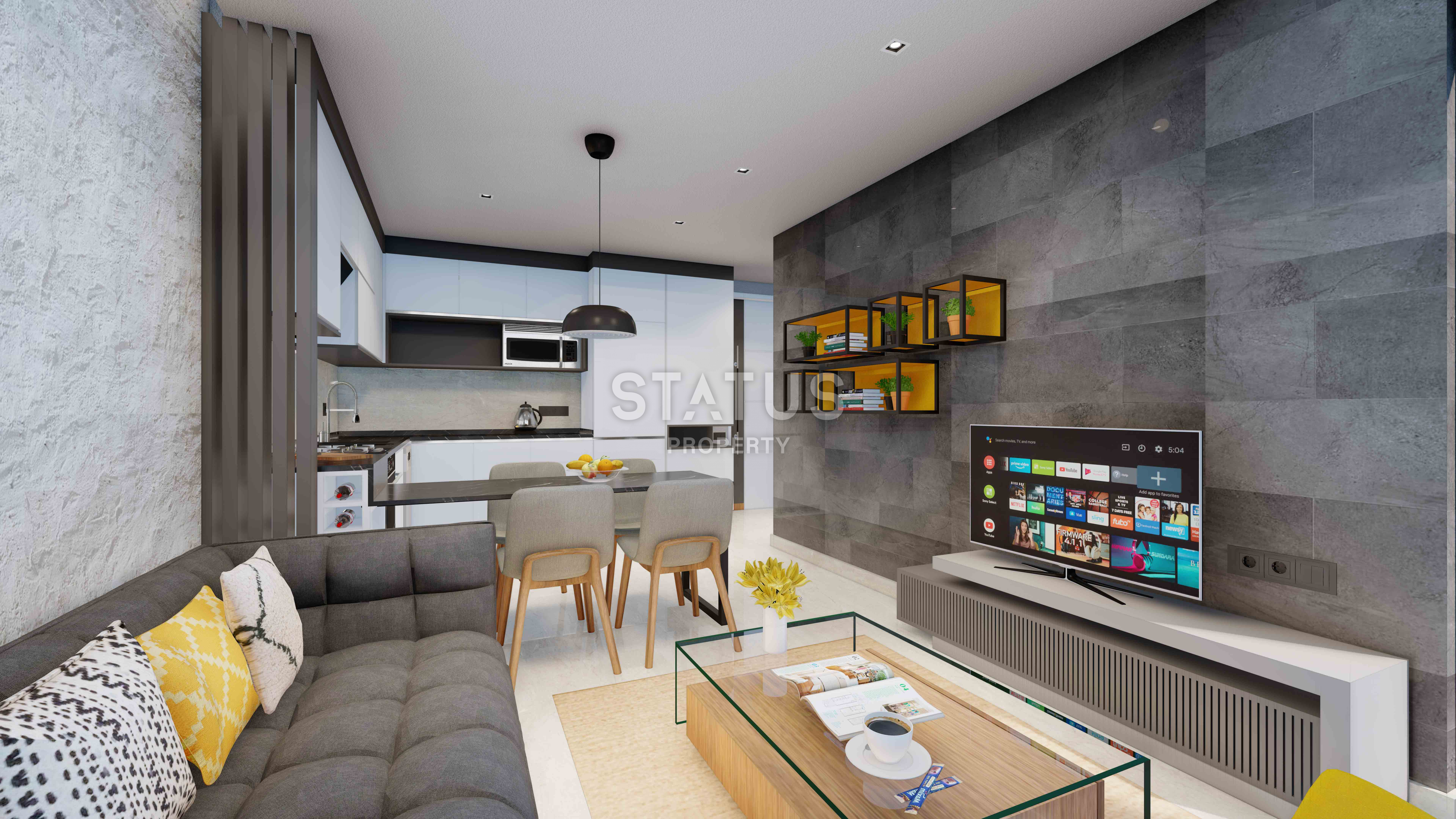 Апартаменты в стильной бутик резиденции в центре г. Аланья. 63,5 м2 фото 14