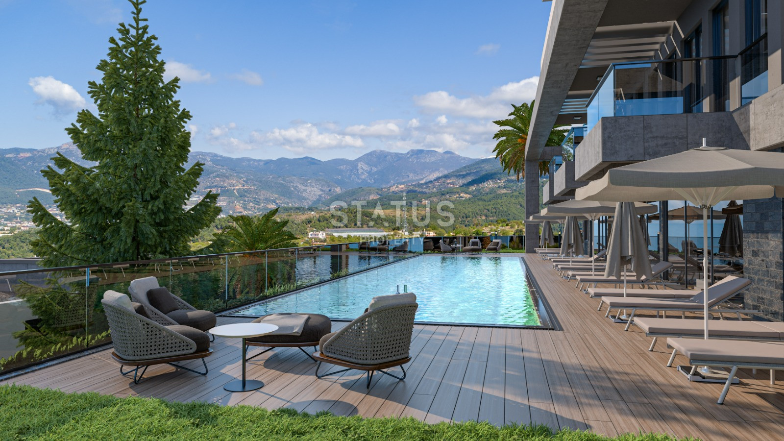 Элитный комплекс в Кестеле с инфинити бассейном, 54м2 фото 11