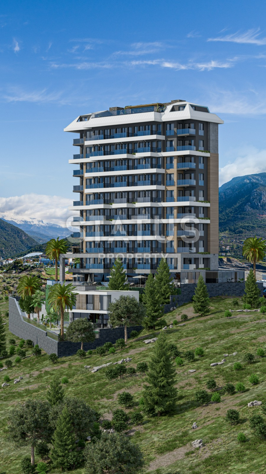 Элитный комплекс в Кестеле с инфинити бассейном, 54м2 фото 15