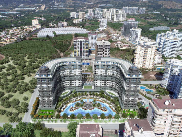 Меблированные апартаменты 1+1 в ЖК гостиничного типа в Махмутларе. 55м2 фото 1