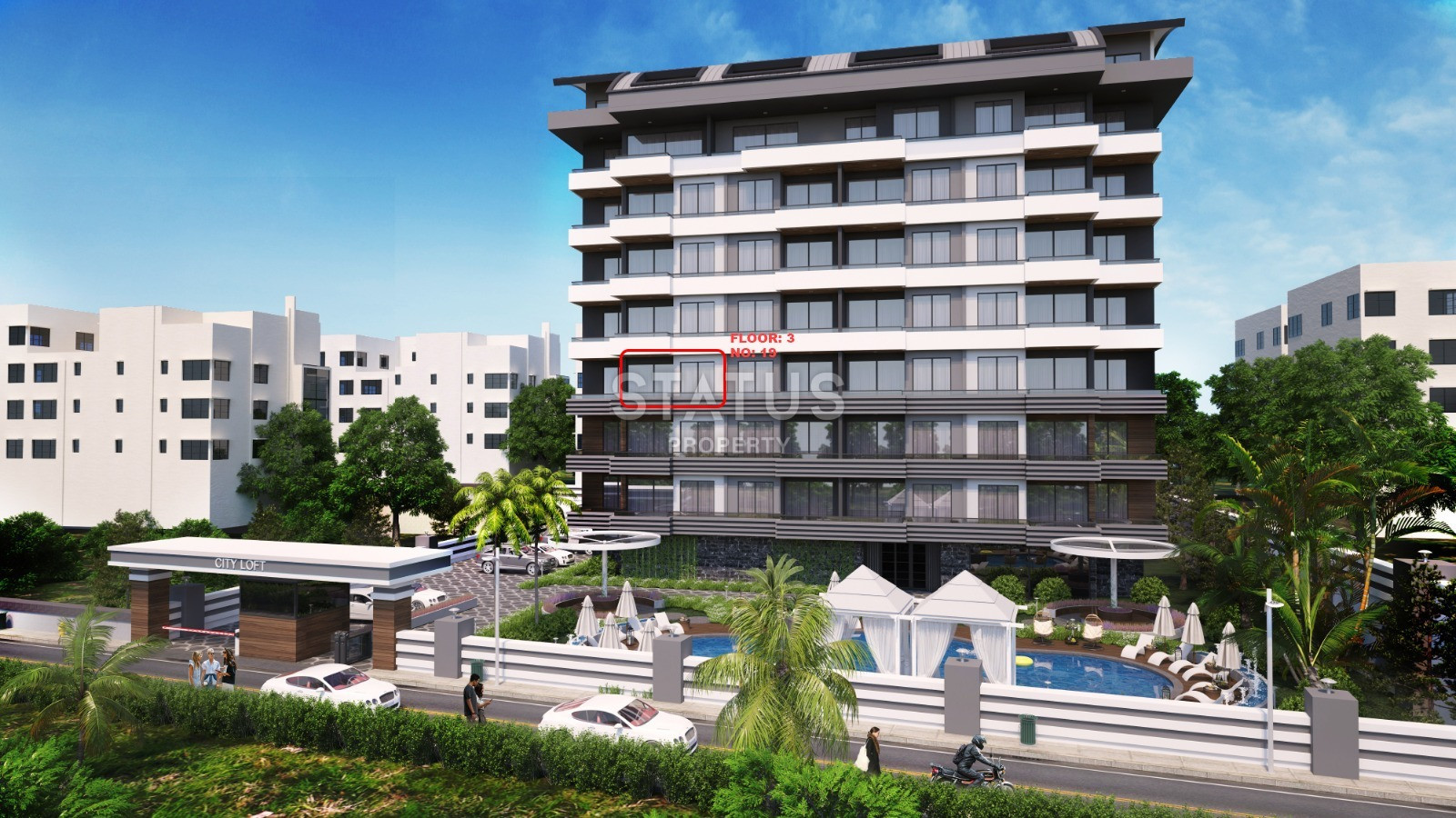 New apartments with sea views in the Avsalar area. 48m2 фото 3