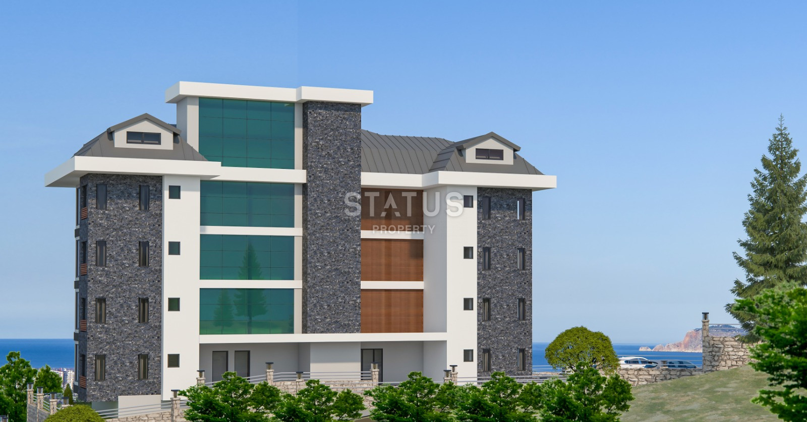 Новый инвестиционный проект с панорамными видами от премиального застройщика в Каргыджаке. 63м2 - 157м2 фото 4