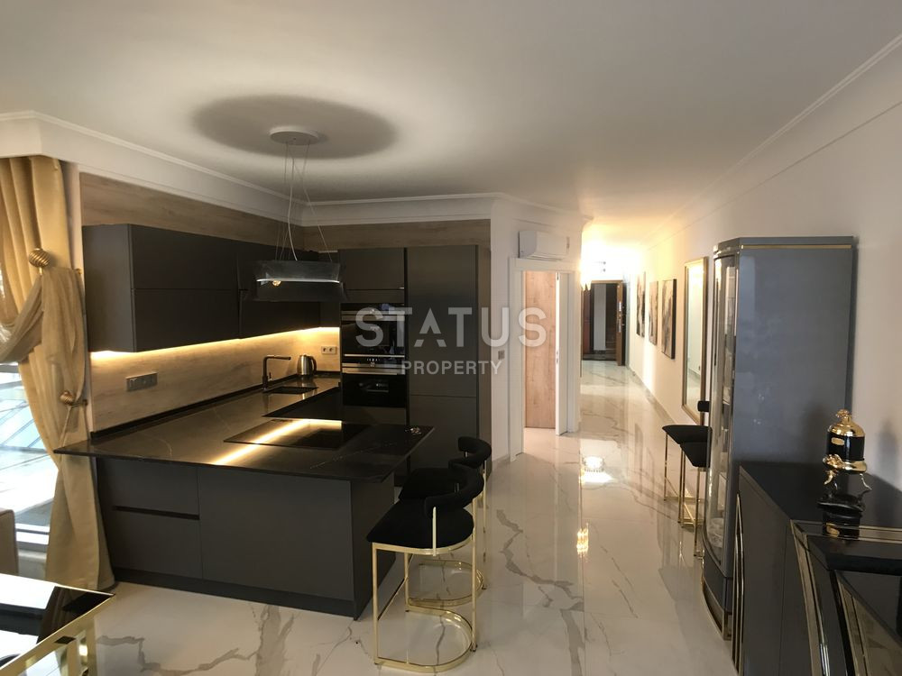 Трёхкомнатная меблированная квартира с прямым видом на море в Махмутларе. 100м фото 4