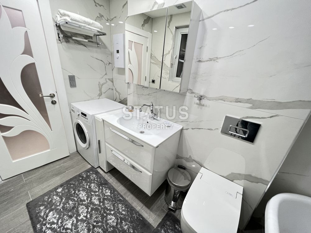 Трёхкомнатная меблированная квартира с прямым видом на море в Махмутларе. 100м фото 10