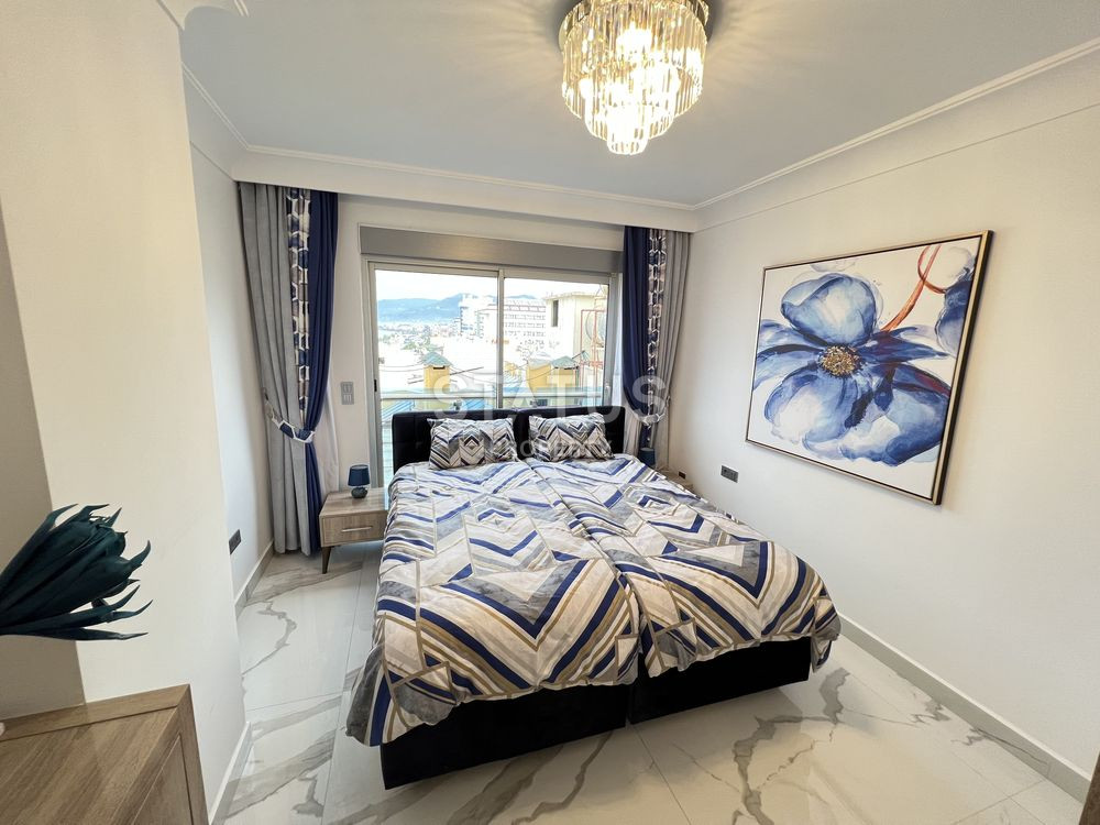 Трёхкомнатная меблированная квартира с прямым видом на море в Махмутларе. 100м фото 12