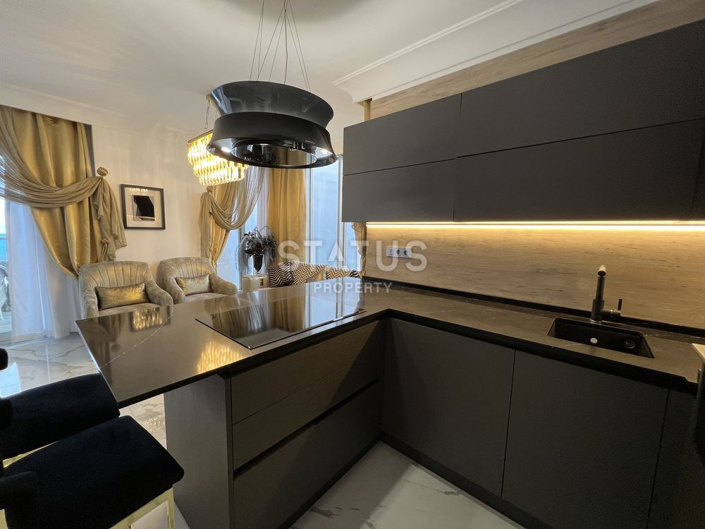 Трёхкомнатная меблированная квартира с прямым видом на море в Махмутларе. 100м фото 16