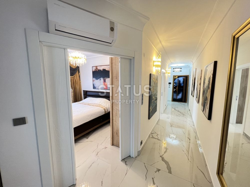 Трёхкомнатная меблированная квартира с прямым видом на море в Махмутларе. 100м фото 17