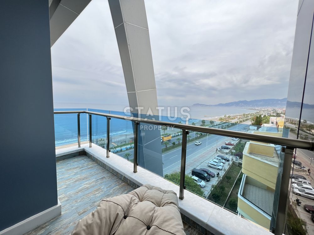 Трёхкомнатная меблированная квартира с прямым видом на море в Махмутларе. 100м фото 21