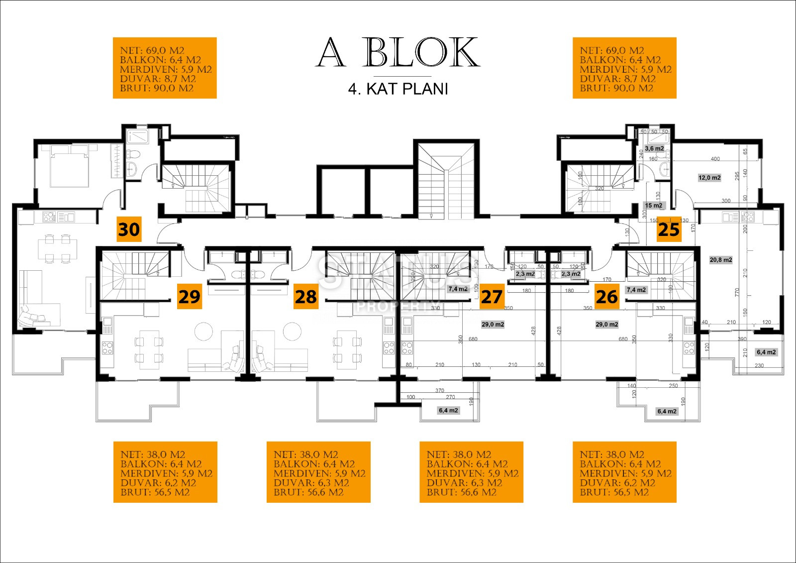 Четырёхкомнатный дуплекс в районе Авсаллар,140м2 фото 9