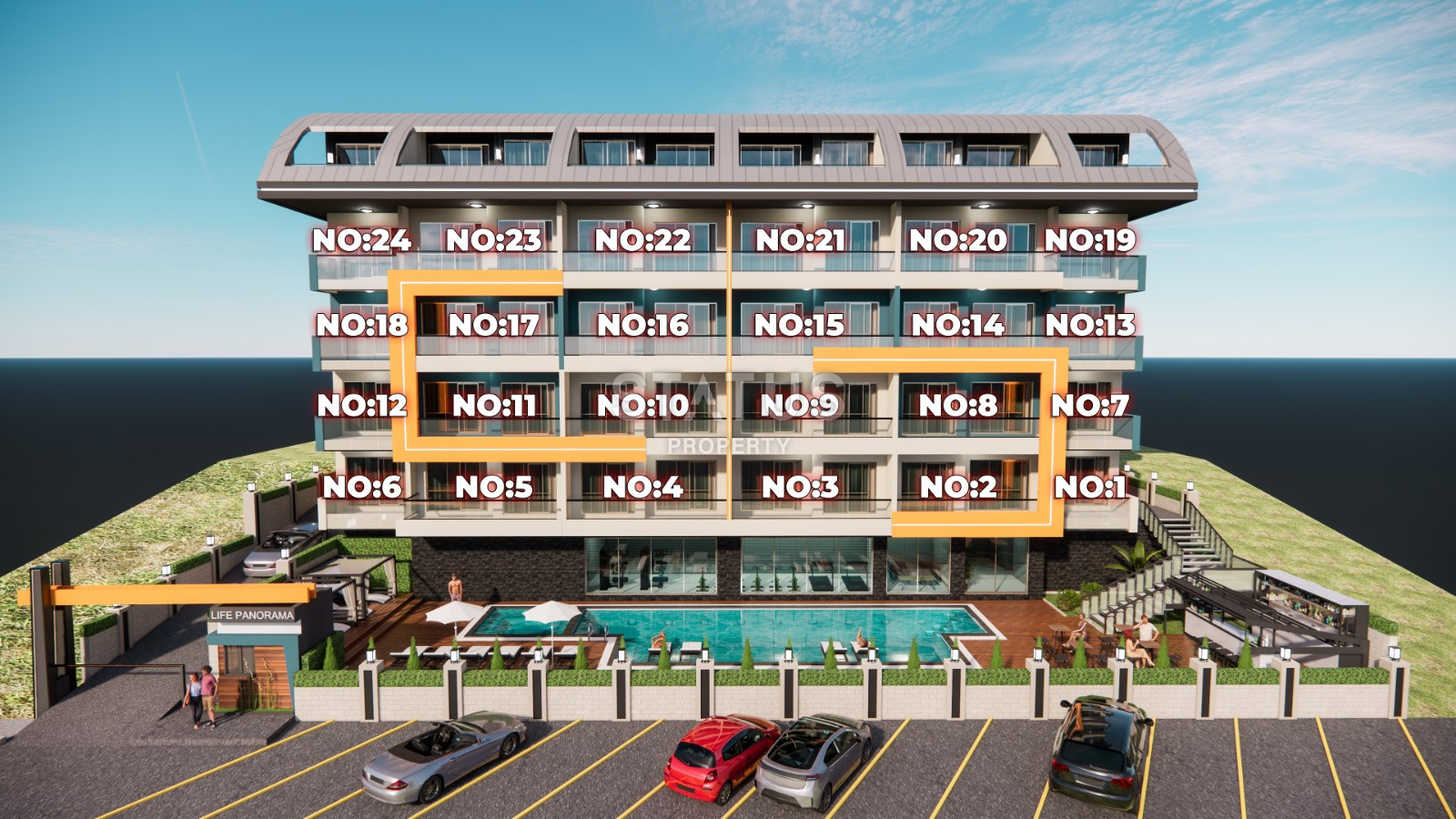 Квартира 1+1 в строящемся проекте по низкой цене в Махмутларе. 51м2 фото 24