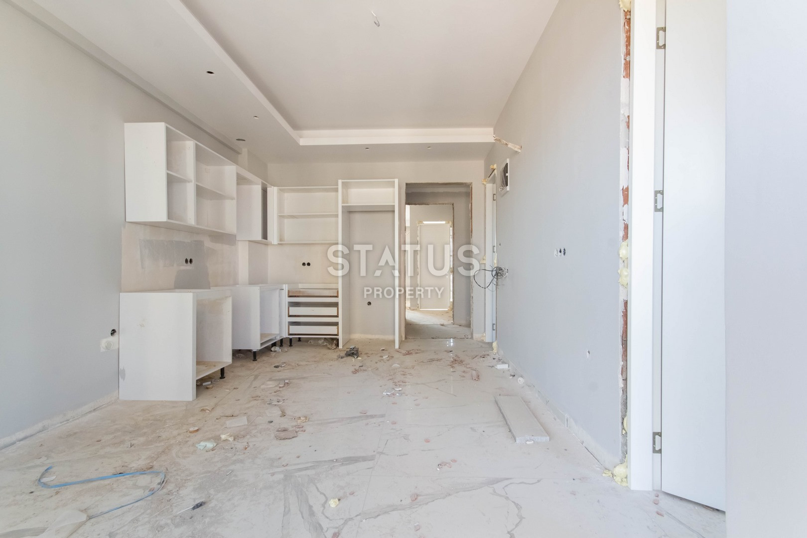 Новая квартира на этапе сдачи в Махмутларе. 55 м2 фото 3