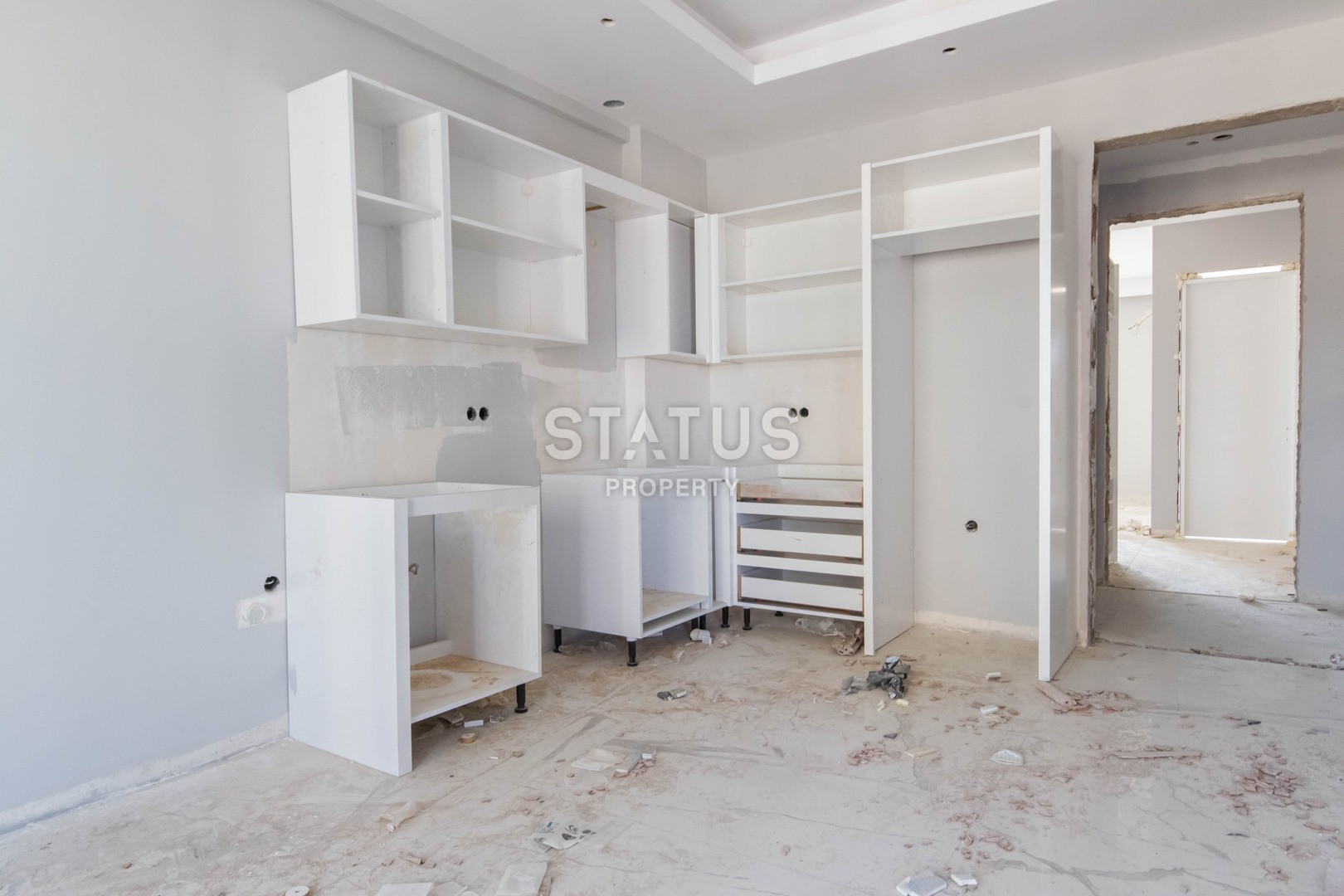 Новая квартира на этапе сдачи в Махмутларе. 55 м2 фото 5