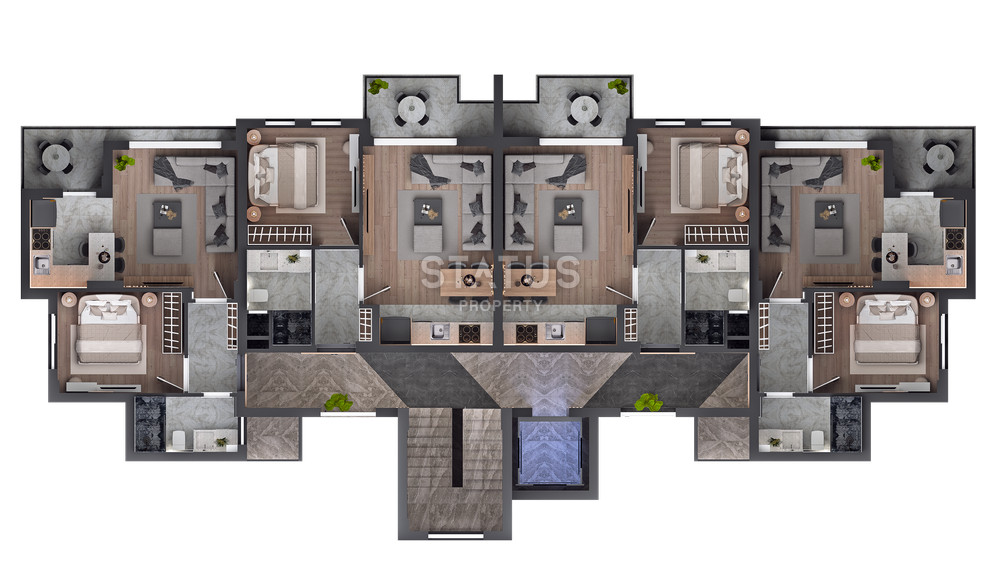 Новый инвестиционный проект в Анталье в районе Алтынташ. 60м2 фото 21