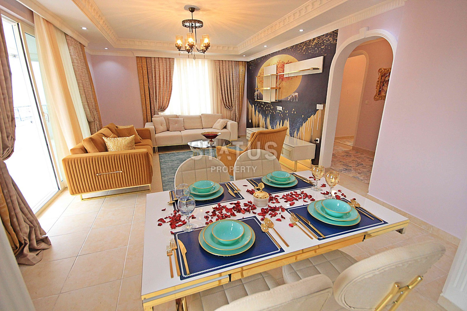 Просторная меблированная квартира с панорамными видами в Махмутларе, 125м2 фото 4