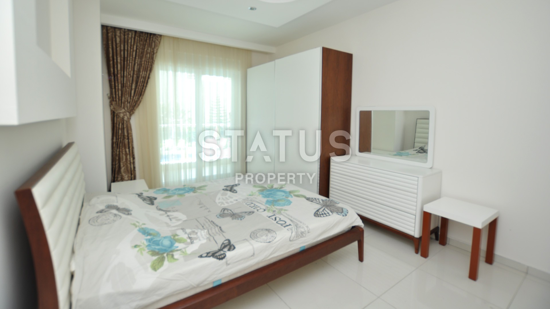 Трехкомнатная меблированная квартира в комплексе с бассейном,120 м2 фото 9