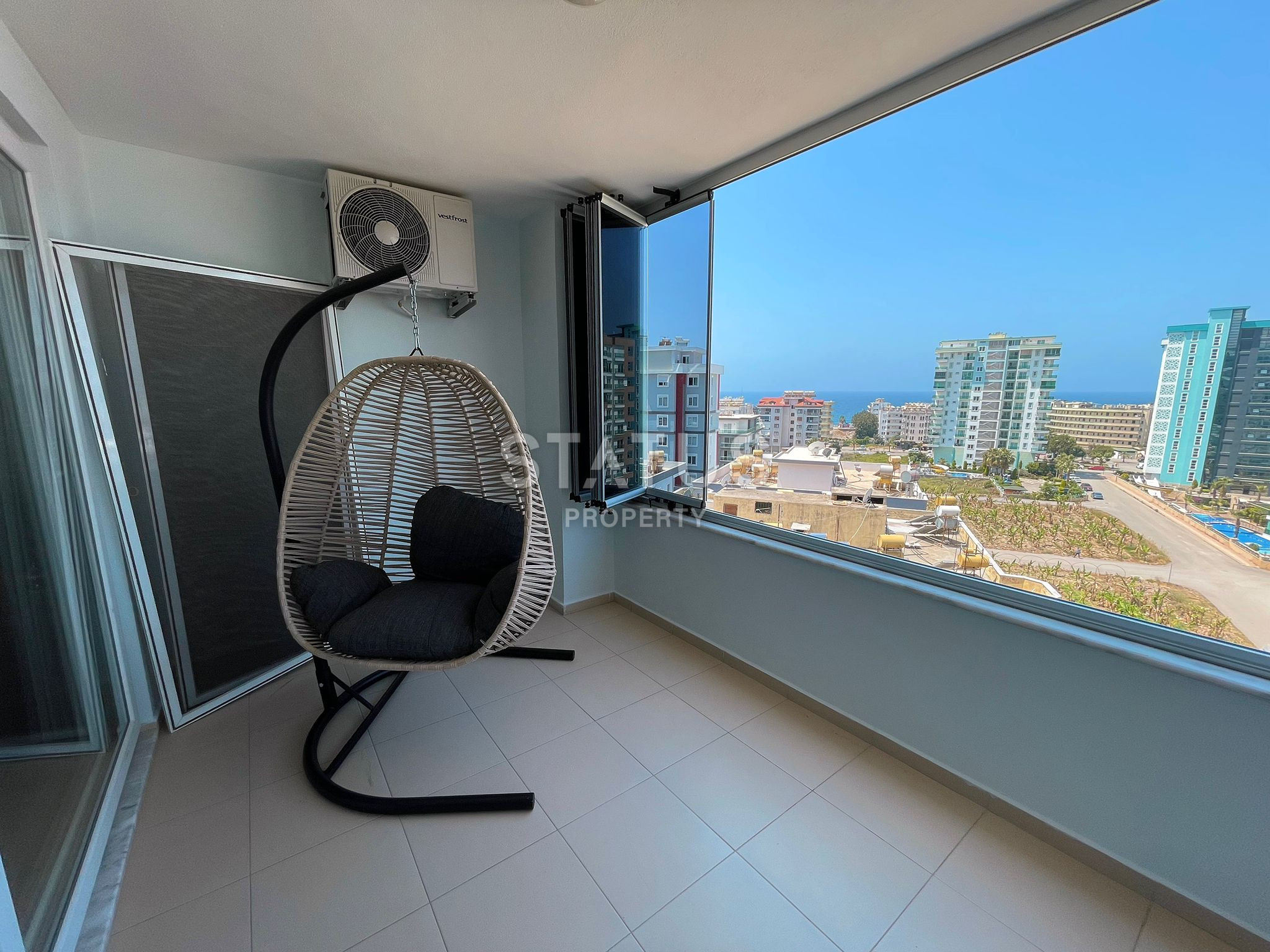 Двухкомнатная квартира с видом на море в районе Махмутлар. 65м2. фото 11