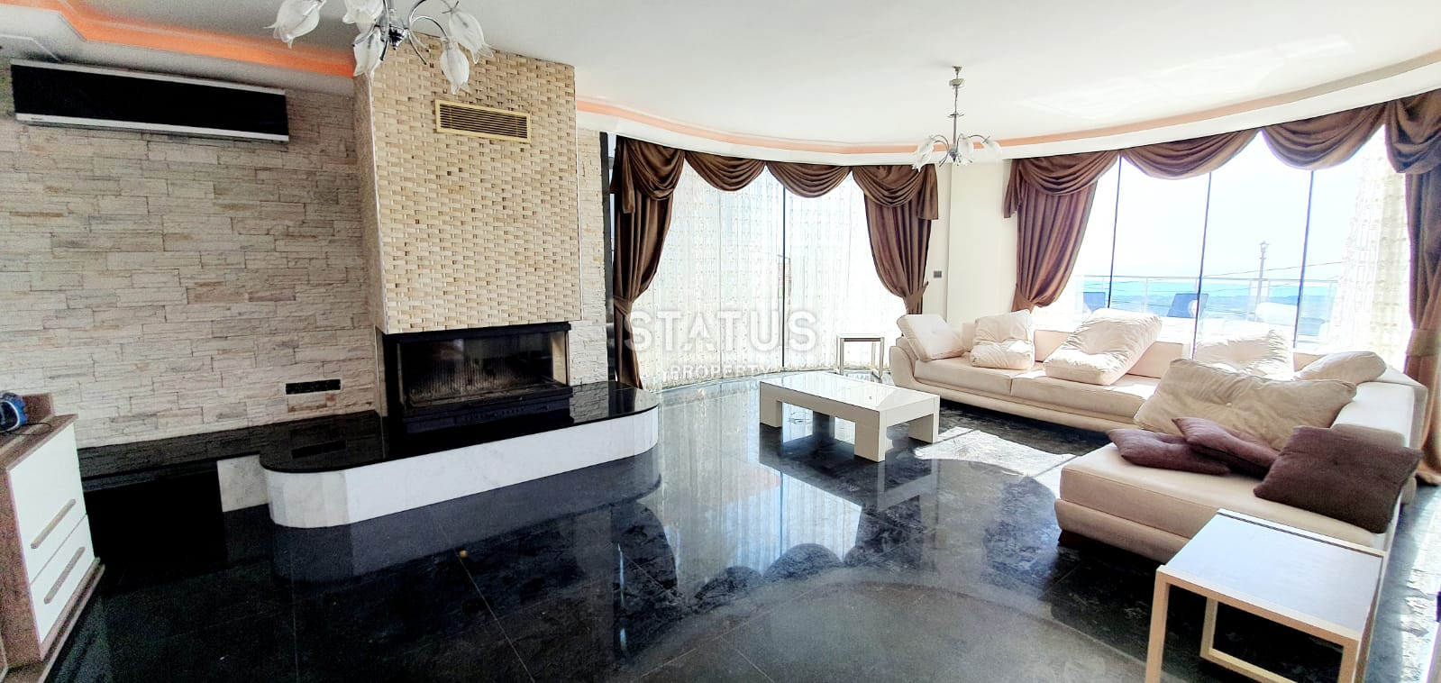 Luxurious villa with panoramic windows and sea views in the Kestel area, 210m2 фото 4